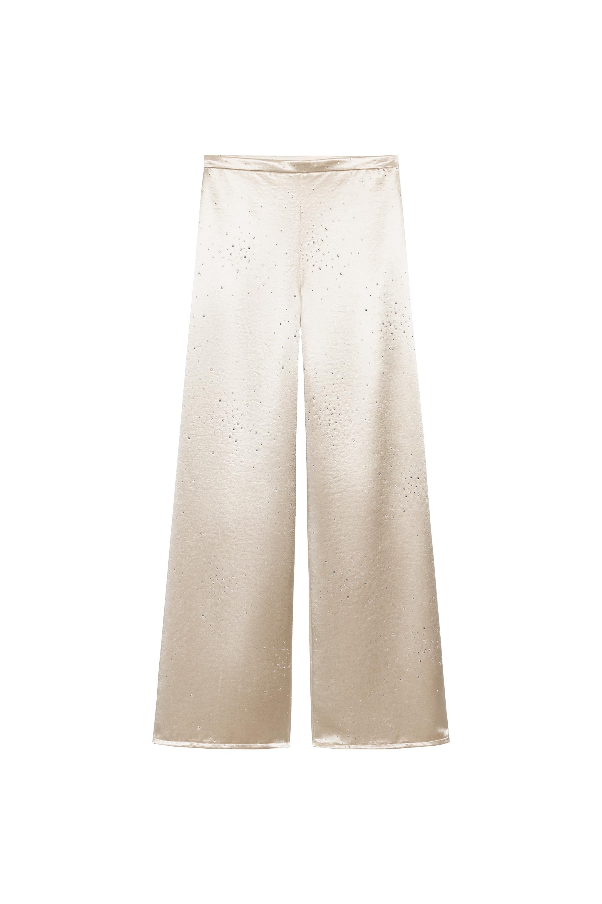 SPARKLY SATIN EFFECT PANTS